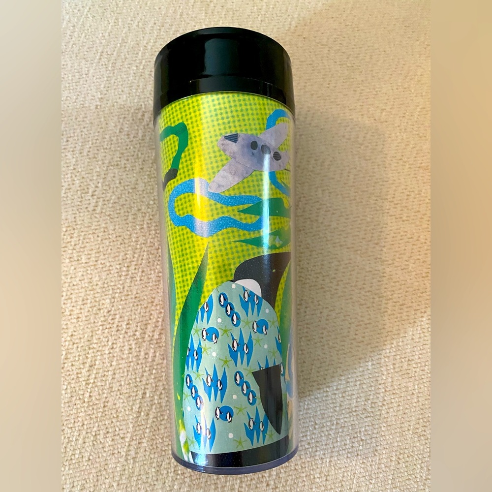 Vintage Starbucks 20oz ThermoServ coffee cup tumbler Hawaii penguins 1998 EUC👀 - Picture 4 of 7